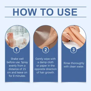 Guía de instrucciones de tres pasos para usar el spray corporal OCEAUR en las piernas