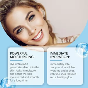Professional detail view showing hyaluronic acid moisturizing benefits for skin