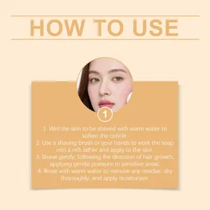 Professional four-step guide for using the OCEAURA citrus vanilla mild soothing shaving soap