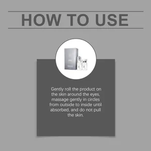 English instructions on how to use the Microlift Roller eye serum for radiant skin