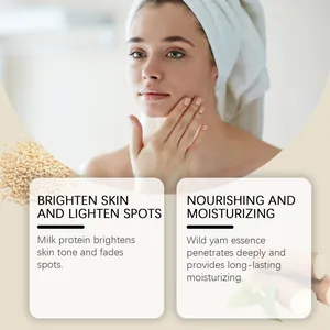 Detail view of wild yam moisturizing cream benefits on soft skin texture
