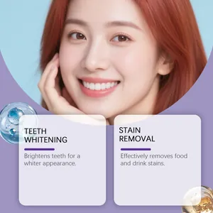 Détail de l'effet de blanchiment des dents et d'élimination des taches dentaires