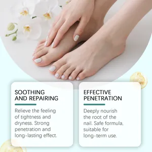 Detailed view of nourishing nail care oil benefits for healthy hands and feet care.