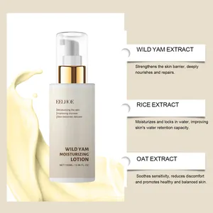 Detailed view of Wild Yam Moisturizing Lotion showing its key natural ingredients