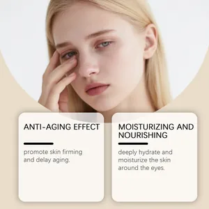 Moisturizing eye cream detail showing anti-aging benefits and skin hydration effects