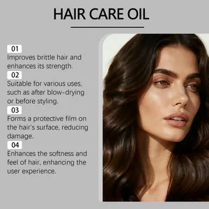 Vista detallada de cabello ondulado brillante y saludable con aceite nutritivo