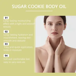 Detalle de aceite corporal Sugar Cookie para una hidratación duradera y piel suave