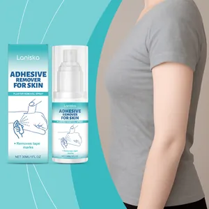Laniska skin adhesive remover spray bottle and box for painless tape mark cleaning