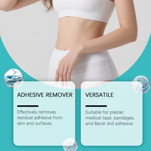 Adhesive remover detail view for effectively cleaning medical tape residue from skin