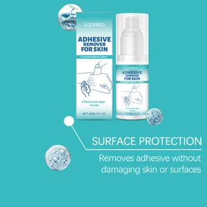 Detailed view of Laniska 30ml adhesive remover spray for skin and box