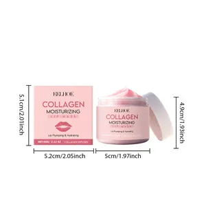 Detaillierte Größenangaben für EELHOE Kollagen Lippenmaske Tiegel und Box Verpackung