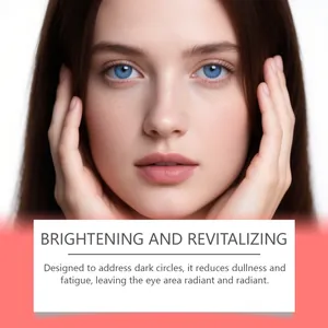 Detail showing a female model with radiant skin for brightening eye gel effects