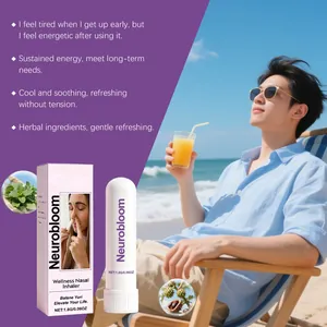 Neurobloom wellness neusinhalator voor frisse energie en kruidenverzorging op strand