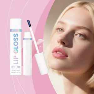 Lucidalabbra Peel-Off Lunga Durata Impermeabile Tinta Labbra Naturale Nutriente Rosa Chiaro Rossetto Liquido per Trucco Donna