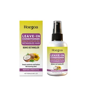 Spray balsamo senza risciacquo Hoegoa idratante per capelli lisci e lucenti, flacone da 100ml