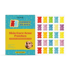 Patchs anti-acné hydrocolloïdes OUHOE Gummy Bear pour le soin de la peau, 100 pcs