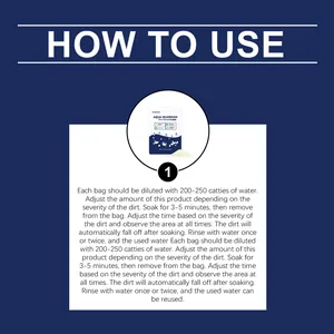 Detailed step-by-step usage instructions for Aqua-Guardian water purifier powder sachet