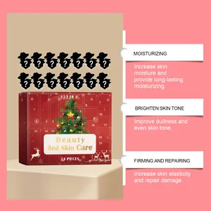 Detalle del calendario de adviento de belleza EELHOE de 24 días, hidratante y firme.