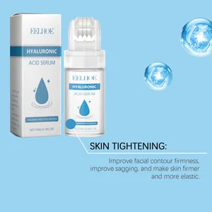 EELHOE microneedle roller with hyaluronic acid serum for skin tightening and firmness.