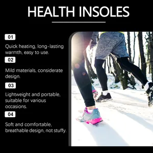 Detail view of thermal health insoles for outdoor winter sports and snowy cycling activities