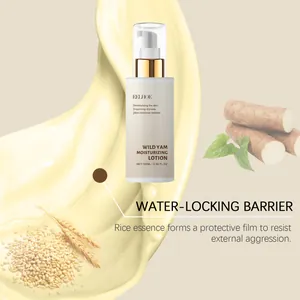 Detail of Wild Yam Moisturizing Lotion with rice essence for skin barrier protection