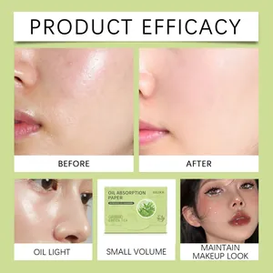 EELHOE Grüner Tee Öl-absorbierendes Papier für mattes Finish und langanhaltendes Make-up