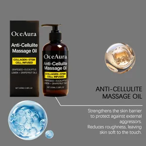 Aceite de masaje anti-celulítico OceAura con colágeno y células madre para la piel