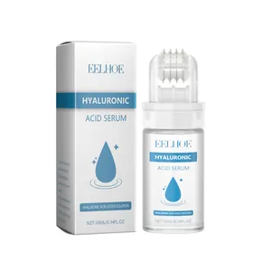 EELHOE 10ml hyaluronic acid serum with microneedle roller for facial skin rejuvenation