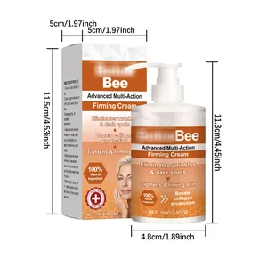 Vue détaillée de la crème raffermissante Bee avec annotations de mesures précises