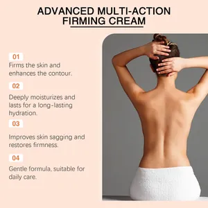 Vue du dos lisse d'une femme montrant les effets de la crème raffermissante et ses avantages.