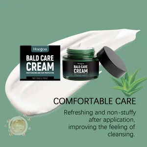 Hoegoa bald care crème voor hydratatie en zonbescherming, textuur detailweergave