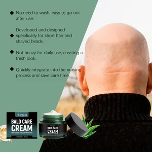 Detail van Hoegoa Bald Care Cream voor hydratatie en zonbescherming van de hoofdhuid