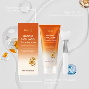 Λεπτομέρεια του σετ μάσκας HOYGI Ginseng & Collagen με πινέλο εφαρμογής σιλικόνης
