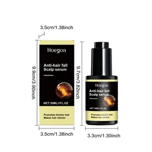 Detail view of Hoegoa Anti-hair fall Scalp serum 30ml with precise bottle dimensions