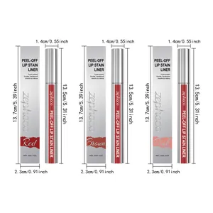 Dimensioni e varianti colore dei lip liner zephoco peel-off lip stain liner
