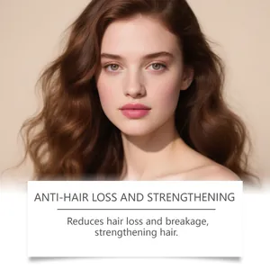 Detailed view of healthy brown wavy hair showing anti-hair loss serum effects