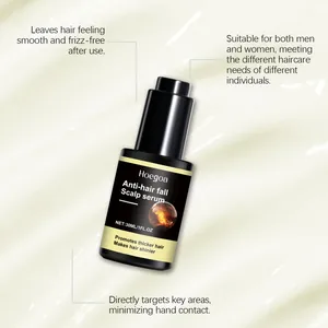 Close-up of Hoegoa anti-hair fall scalp serum with smoothing formula and dropper