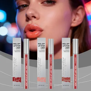 Zephoco Tinta Labbra Peel-Off Liner Idratante a Lunga Durata a Prova di Sbavature Resistente al Sudore Trucco Labbra da Donna Rosso Rosa Marrone