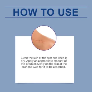 Detailed English instructions on how to use skin care cream for scar treatment