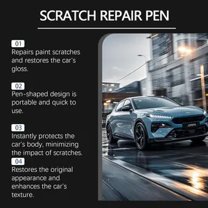 Funktionsdetails eines schwarzen Autolack-Reparaturstifts zur Glanzwiederherstellung.