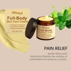Crema South Moon para el cuidado de la piel y alivio del dolor con tarro de 60g y caja