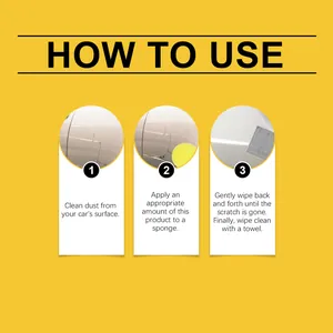Guía de instrucciones de tres pasos para usar el kit de limpieza y reparación de arañazos