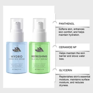 Dettaglio del siero HANCHOBIT con ingredienti come Pantenolo e Ceramide NP descritti