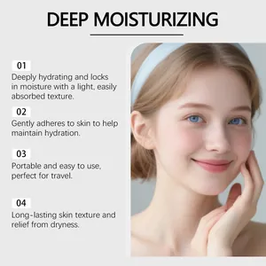 Primo piano di una modella con pelle luminosa per siero viso idratante intensivo