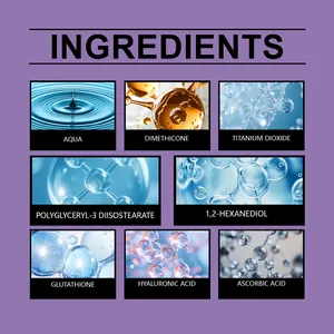 Liste des ingrédients du Zephoco concealer cushion avec acide hyaluronique et glutathion.