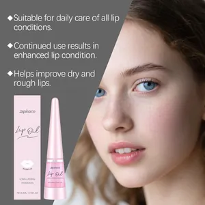 Olio per labbra rosa Zephoco nutriente per idratazione e cura quotidiana delle labbra