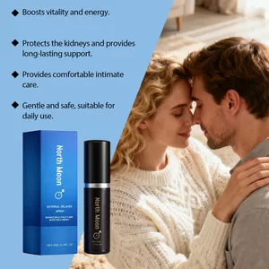 North Moon äußeres Verzögerungsspray für Männer mit intimen Paar-Lifestyle-Hintergrund.