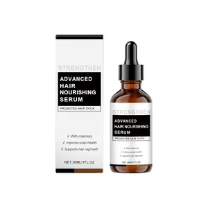 Sérum nourrissant capillaire au romarin en flacon compte-gouttes de 30 ml avec étui