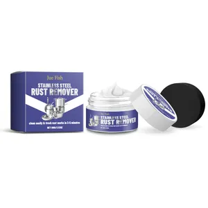 Nettoyant décapant pour acier inoxydable Jue Fish avec éponge 100g en boîte bleue