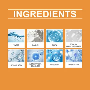 Liste détaillée des ingrédients de la pâte nettoyante multi-usage au kaolin et acide